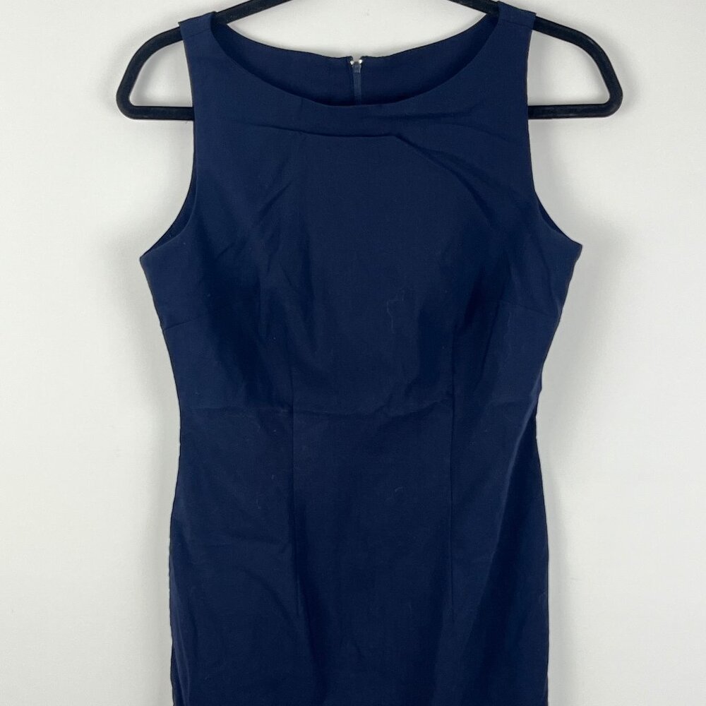 All That Jazz Dress Tank Short Size S Blue Sleeveless Round Neck Zip Closure